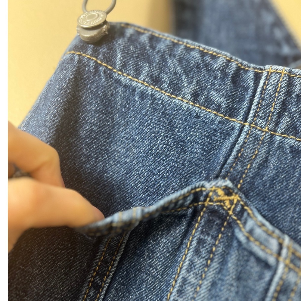 Old Navy Denim Overalls SZ 14 Medium Wash Cotton Dungarees Cottagecore Aesthetic - Picture 10 of 13